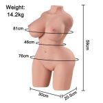 USB'den Manyetik Şarjlı Titreşim Fonksiyonlu Realistik Yarım Vücut - Dennehy - Görsel 2