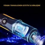 USB'den Şarjlı 3cm İleri Geri & Sağ Sol Titreşim Fonksiyonlu Realistik Masturbatör - Aneemun - Görsel 5