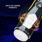 USB'den Şarjlı 3cm İleri Geri & Sağ Sol Titreşim Fonksiyonlu Realistik Masturbatör - Aneemun - Görsel 4