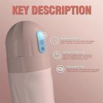 USB'den Şarjlı Emme ve Güçlü Titreşim Fonksiyonlu Realistik Masturbatör - Beate - Görsel 4