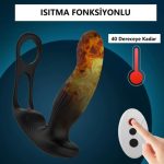 Uzaktan Kumandalı Isıtmalı Penis Halkası USB Şarjlı Titreşimli Anal Plug - Görsel 3