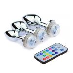 Uzaktan Kumandalı Led Işıklı Orta Boy Çelik Anal Plug - Görsel 4