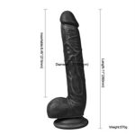 28 cm Belden Bağlamalı Realistik Dildo Zenci Penis Set - Görsel 5