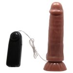 Yeni Nesil Çift Katmanlı 18,5 cm Realistik Titreşimli Dildo Penis - Görsel 4