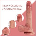 Yeni Nesil Çift Katmanlı 21,5 cm Realistik Dildo Penis - Görsel 3