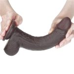 Yeni Nesil Çift Katmanlı 23 cm Realistik Zenci Dildo Penis - Görsel 5