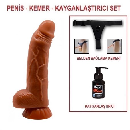 yeni-nesil-cift-katmanli-belden-baglam-1-b8e8 Yeni Nesil Çift Katmanlı Belden Bağlamalı 18 cm Realistik Dildo Penis - Görsel 1