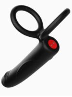 Afrodit Shop Çift Penis Halkalı Titreşimli Prostat Masaj Aleti ve Dildo Vibratör - Geciktirici Etkili & Testis Uyarıcı Esnek Silikon Anal Plug - Görsel 4