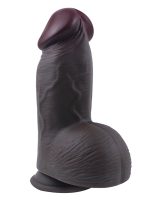 Afrodit Shop Gerçekçi Tasarımlı Geniş Çaplı Vakum Tabanlı Silikon Dildo 21 cm Siyah