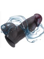 Afrodit Shop Gerçekçi Tasarımlı Geniş Çaplı Vakum Tabanlı Silikon Dildo 21 cm Siyah - Görsel 5