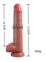 Afrodit Shop Gerçekçi Tasarımlı Vakum Tabanlı Silikon Dildo 21,6 cm - Görsel 2