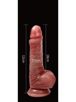 Afrodit Shop Gerçekçi Tasarımlı Vakum Tabanlı Silikon Masaj Cihazı 18 cm