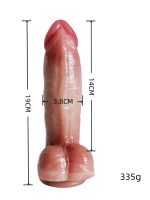 Afrodit Shop Gerçekçi Tasarımlı Vakum Tabanlı Silikon Masaj Cihazı 19 cm - Görsel 2