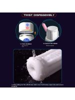 USB Şarjlı 10 Mod Titreşimli Sesli Akıllı Mastürbatör Siyah - Görsel 4