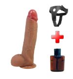 Belden Bağlamalı 25,5 cm Realistik Vantuzlu Dildo Penis - Mendel - Görsel 6