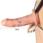 10 Fonksiyonlu Titreşimli İçi Boş Protez Belden Bağlamalı 16 cm Strapon Penis - Görsel 7