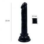 13 cm Belden Bağlamalı Testissiz Vantuzlu Realistik Zenci Penis Anal Vajinal Dildo - Görsel 6