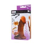 13,3 cm Ultra Realistik Titreşimli Kahverengi Dildo Penis Kılıfı - Görsel 6