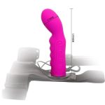 15,5 cm Belden Bağlamalı İçi Dolu Titreşimli Strapon Dildo - Görsel 8