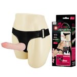 16 cm Belden Bağlamalı İçi Dolu Strapon Penis - Görsel 8