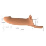 16,8 cm Belden Bağlamalı İçi Boş 4,2 cm Dolgulu Strapon Penis - Landon S - Görsel 8