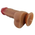 17,3 cm Belden Bağlamalı İçi Dolu Strapon Melez Penis - Fogg - Görsel 6