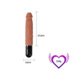 10 Titreşim Fonksiyonlu 17,5 cm Realistik Vibratör Gerçekci Penis Dildo - Görsel 7