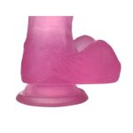 17,5 cm Şeffaf Realistik Damarlı Vantuzlu Pembe Dildo Penis - Görsel 6