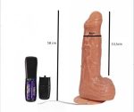 18 cm 360° Oynar Başlı Titreşimli Vibratör Realistik Penis Dildo - Parker - Görsel 7