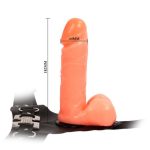 18,2 cm Belden Bağlamalı İçi Dolu Strapon Penis - Görsel 6