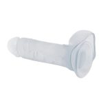 19 cm Belden Bağlamalı Şeffaf Realistik Damarlı Vantuzlu Dildo Penis - Görsel 7