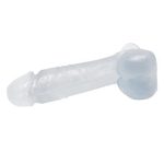 19 cm Belden Bağlamalı Şeffaf Realistik Damarlı Vantuzlu Dildo Penis - Görsel 6