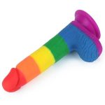 19,5 cm Renkli Realistik Vantuzlu Dildo Penis - Görsel 6