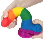 19,5 cm Belden Bağlamalı Renkli Realistik Vantuzlu Dildo Penis - Görsel 8