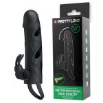 2 cm Uzatmalı Titreşimli Klitoris Uyarıcılı Zenci Penis Kılıfı - Görsel 6