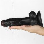 20 cm Belden Bağlamalı İçi Dolu Zenci Strapon Dildo - Görsel 7