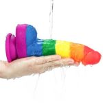 20,5 cm Renkli Realistik Vantuzlu Dildo Penis - Görsel 7