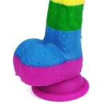 20,5 cm Renkli Realistik Vantuzlu Dildo Penis - Görsel 8