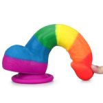 20,5 cm Belden Bağlamalı Renkli Realistik Vantuzlu Dildo Penis - Görsel 6