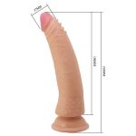 21 cm Yeni Nesil Çift Katmanlı Realistik Vantuzlu Testissiz Dildo Penis - Kable - Görsel 8