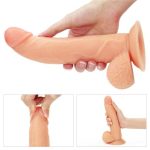 21,5 cm Belden Bağlamalı İçi Dolu Strapon Dildo - Görsel 6