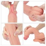 22 cm Belden Bağlamalı Gerçekçi Çift Katmanlı Silikon Penis - Görsel 11