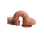 22 cm Belden Bağlamalı Çift Katmanlı Realistik Dildo Penis Set - Görsel 11