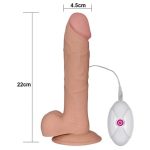 22 cm Gerçekçi Çift Katmanlı Titreşimli Silikon Penis - Görsel 7