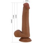 Belden Bağlamalı 22 cm Yeni Nesil Çift Katmanlı Realistik Vantuzlu Dildo Penis - Tallen - Görsel 12