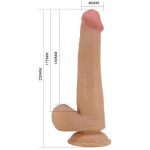 22 cm Yeni Nesil Çift Katmanlı Realistik Vantuzlu Dildo Penis - Tallen - Görsel 14
