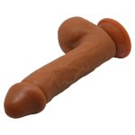 23,5 cm Realistik Vantuzlu Melez Dildo Penis + Kemer + Kayganlaştırıcı Hediyeli - Görsel 6