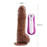 22,8 cm Realistik Titreşimli Melez Vibratör Dildo Penis - Görsel 6