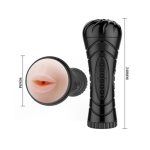 24 cm Gerçekçi Doku Realistik Suni Oral Mastürbatör - Görsel 7