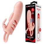 2,5 cm Dolgu Uzatmalı Titreşimli Penis Kılıfı Prezervatif Vibratör - Görsel 16